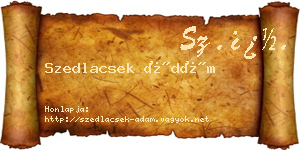 Szedlacsek Ádám névjegykártya