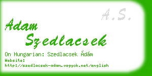 adam szedlacsek business card
